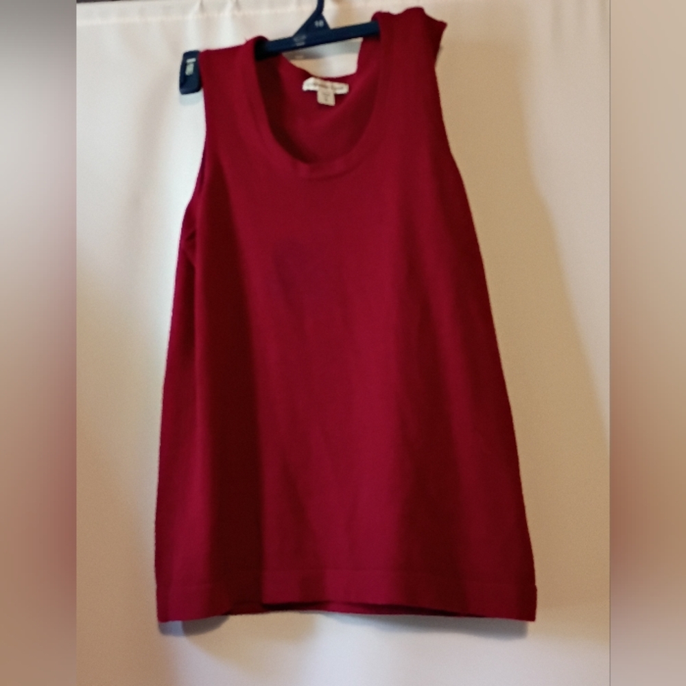 Coldwater Creek Rich Red Sweater Vest Top
